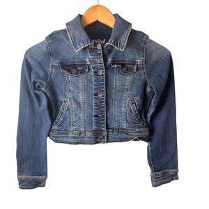 Cat & Jack Jean Jacket Girls 7/8 Denim Stretch Pockets Back To School Western